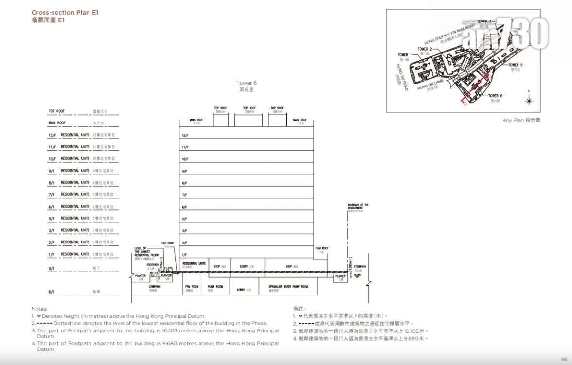 第6座橫截面圖。